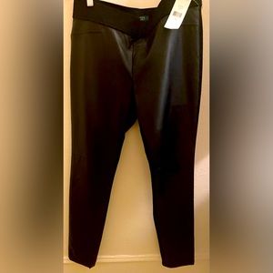 Lauren - Ralph Lauren faux front leather pants, NWT! Size 10. Back is stretch.